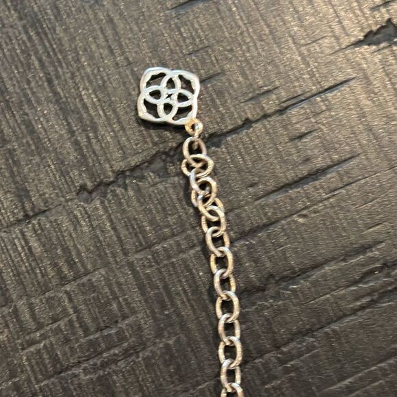 Elisa Silver Tone Pendant Necklace in Iridescent Drusy - Picture 7 of 11